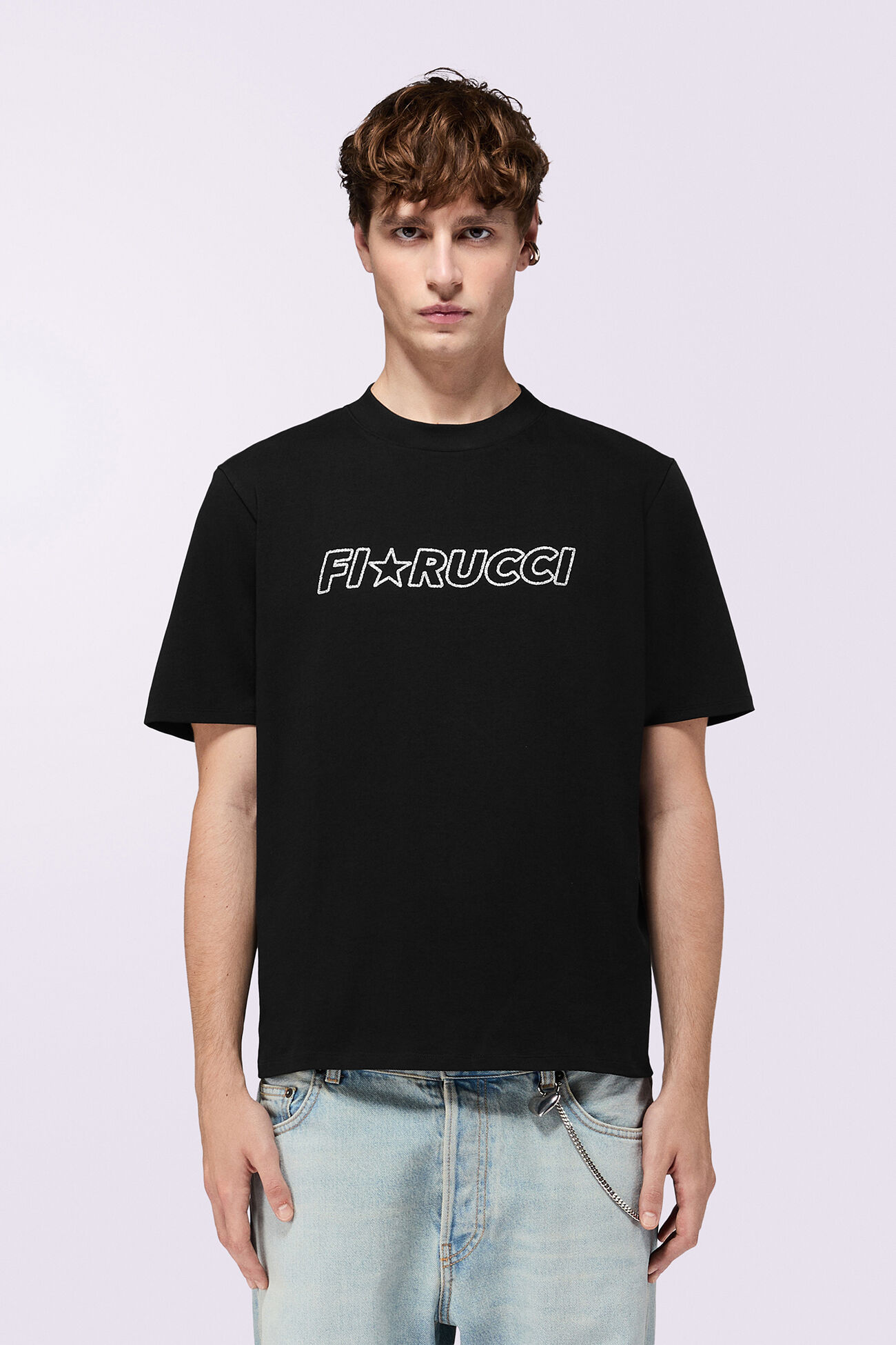 Glitter Star Logo Regular T-Shirt Black